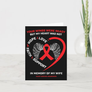 Mens Gifts Clothing In Memory Of My Wife Heart Dis Card