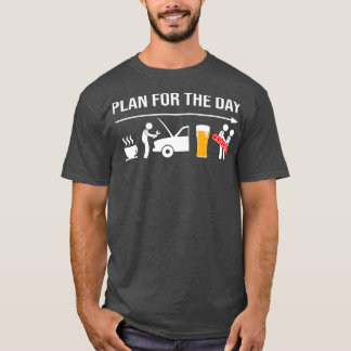 Mens Gifts For Mechanics Funny Coffee Wrench T-Shirt