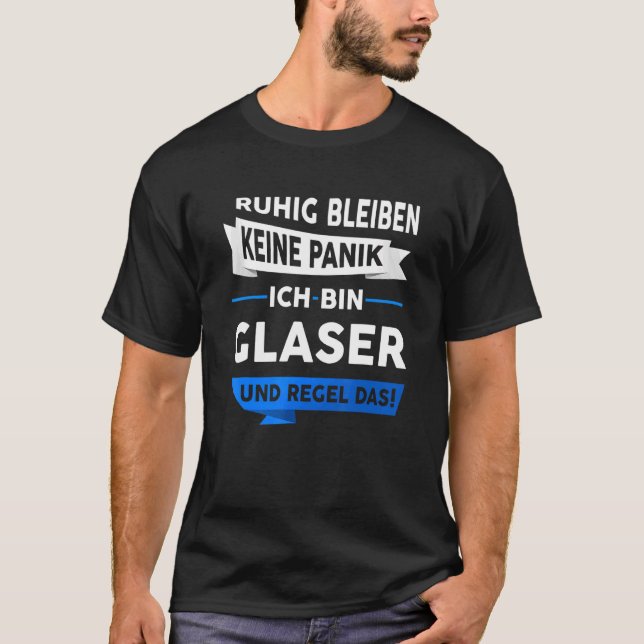 Mens Glaser Profession Glazing Glass Blower Glass  T-Shirt (Front)