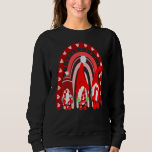 Mens Gnomies Dad Fathers Day Cute Gnome Boho Rainb Sweatshirt