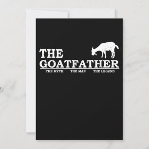 Mens Goat Far Pet Lover Fars Day Invitation