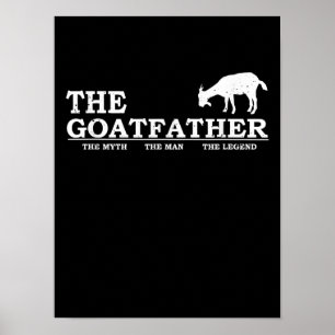 Mens Goat Far Pet Lover Fars Day Poster