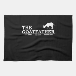 Mens Goat Far Pet Lover Fars Day Tea Towel