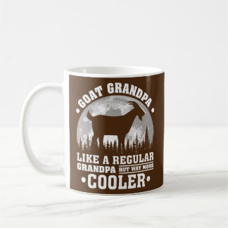 Mens Goat Grandpa Funny Moon Vintage Goat Coffee Mug
