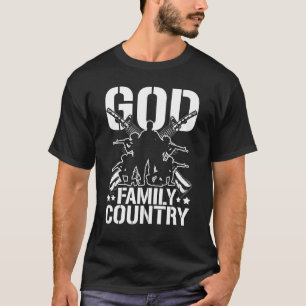 Mens God Family Country Guns Patriot Soldier 4th O T-Shirt