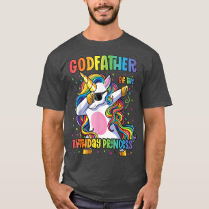 Mens Godfather of the Birthday Princess Dabbing Un T-Shirt