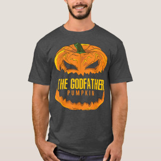 Mens Godfather Pumpkin Matching Family Group Hallo T-Shirt