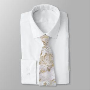 Men's Gold Swirl Marble Tie
