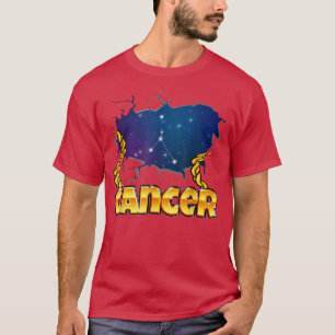 Mens Golden Cancer Zodiac Star Birthday Gifts Canc T-Shirt