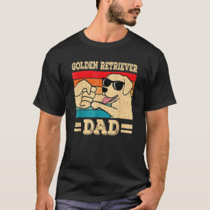 Mens Golden Retriever Dad Dog Retro T-Shirt