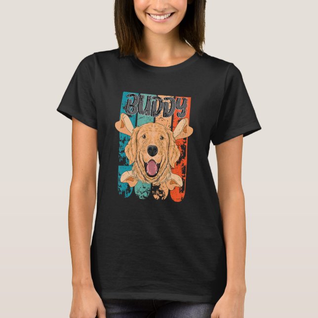 Mens Golden Retriever Mans Best Friend I Retro  Do T-Shirt (Front)