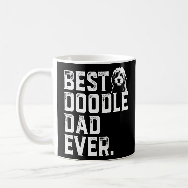 Mens Goldendoodle Dad Best Doodle Dad Ever  Coffee Mug (Left)