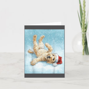 Mens Goldendoodle Dad Christmas Card