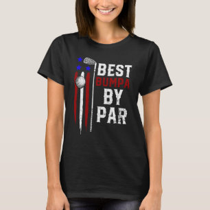 Mens Golf Best Bumpa By Par Grandpa Golfer Flag Am T-Shirt