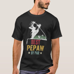 Mens Golf Best Pepaw By Par Grandpa Golfer Father' T-Shirt