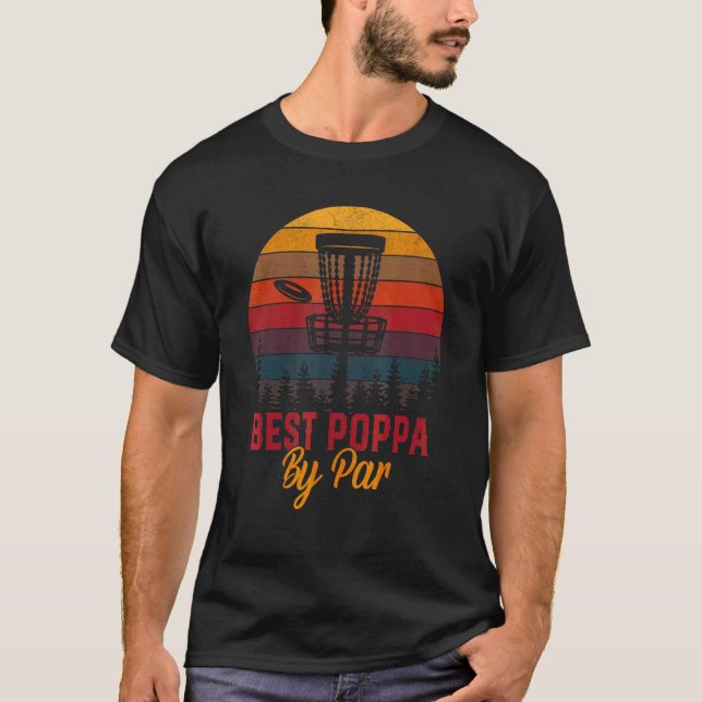 Mens Golf Best Poppa By Par Daddy Golfer Father's  T-Shirt (Front)