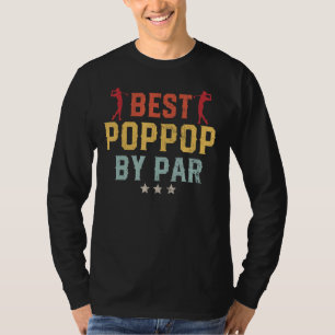 Mens Golf Best Poppop By Par Grandpa Golfer Father T-Shirt