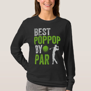 Mens Golf Best Poppop By Par Grandpa Golfer Father T-Shirt