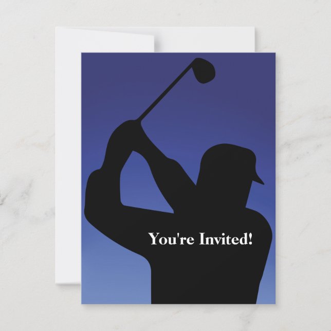Men's Golf Blue Invitation (Front)
