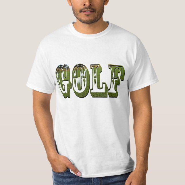 Mens Golf Dimensional Green Logo Tshirt, T-Shirt (Front)