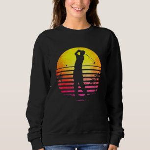 Mens Golf Fathers Day Funny Vintage Retro Style Sweatshirt