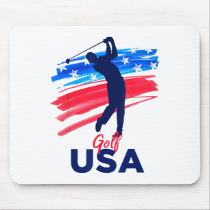 Mens Golf Usa Support The Team Shirt Usa Golf Love Mouse Mat