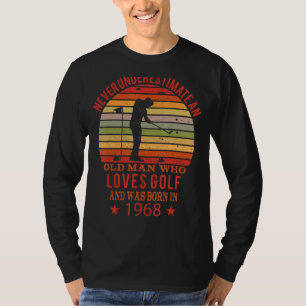Mens Golfing Golfplayers Vintage 1968 Birthday Gol T-Shirt