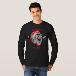mens "Gorilla Gang"long sleve T Shrit T-Shirt
