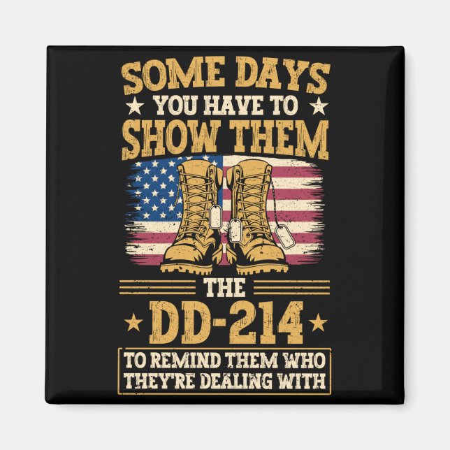 Mens Gpy Old Veteran Retired Military Performance Magnet (Front)