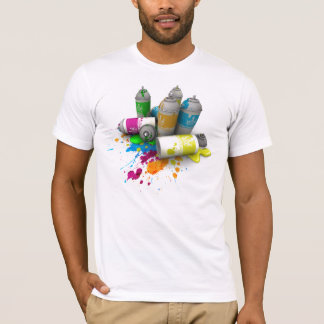 Men's Graffiti Spray Paint Cans T-Shirt