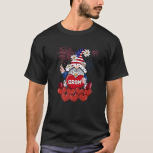 Mens Gram Gnome Loves Sweet Heart American 4th Of T-Shirt