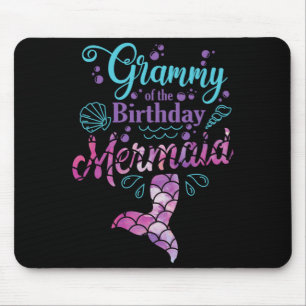 Mens Grammy Of The Birthday Mermaid Matching Mouse Mat