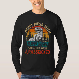 Mens  Grampa Rex Saurus Father's Day Christmas Din T-Shirt