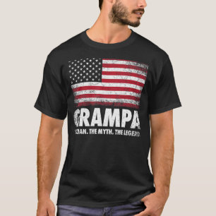 Mens Grampa The Man The Myth The Legend Grandpa Fa T-Shirt