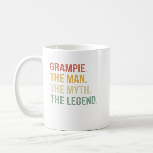 Mens Grampie Man Myth Legend For Mens Dad Father Coffee Mug (Left)
