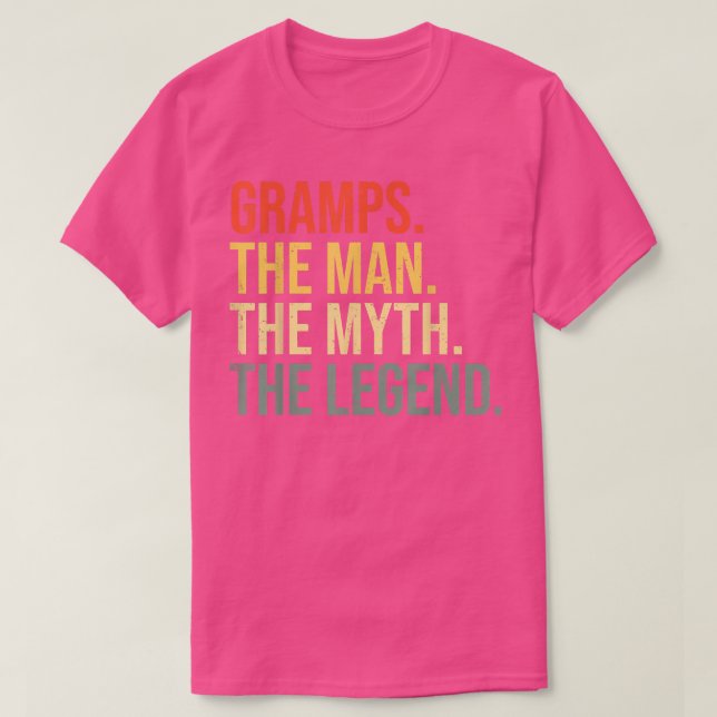 Mens Gramps The Man The Myth The Legend Grandfathe T-Shirt (Design Front)