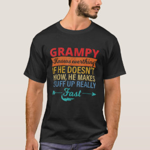 Mens Grampy Knows Everything Grandpa father s day T-Shirt