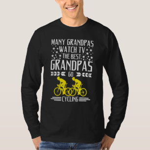 Mens Grandad Cyclist Bicycle Papa Best Grandpa Go T-Shirt