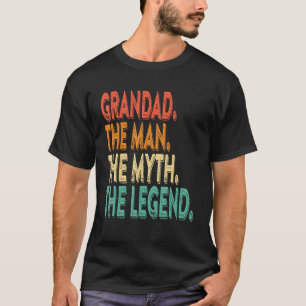 Mens Grandad Man The Myth Legend father's day Funn T-Shirt