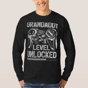 Mens Grandaddy Level Unlocked Video Gamer Father' T-Shirt
