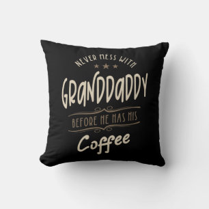 Mens Granddaddy Coffee Grandpa Gift Cushion
