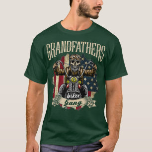 Mens Grandfather Biker Gang Flag , Grandfather Rid T-Shirt