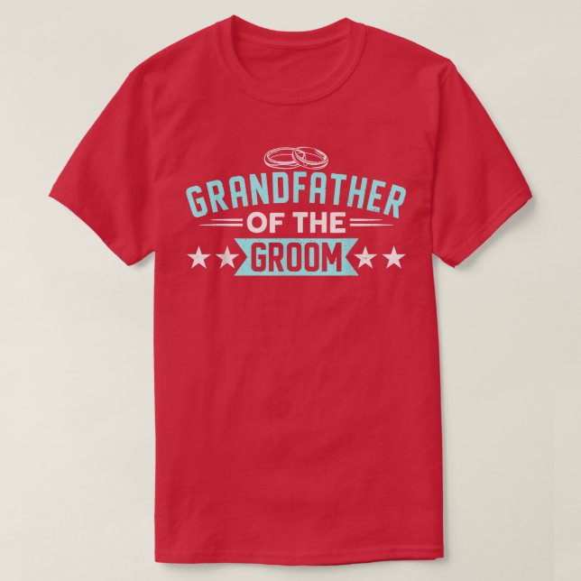 Mens Grandfather Of The Groom Matching Bachelorett T-Shirt (Design Front)