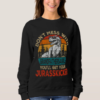 Mens Grandfather Saurus Father's Day Christmas Di Sweatshirt