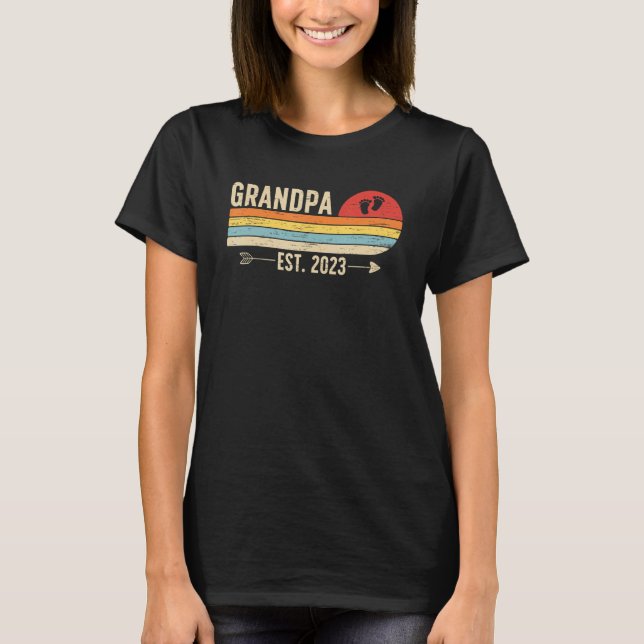 Mens Grandpa 2023 New First Time Grandpa To Be T-Shirt (Front)