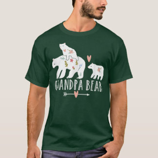 Mens Grandpa Bear 2 Kids Twin Cubs, Cool Grandpa B T-Shirt