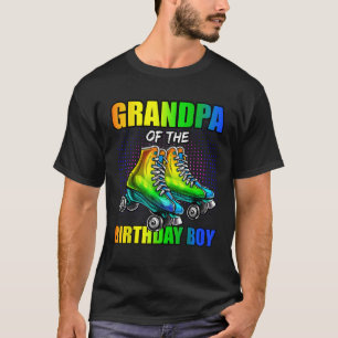 Mens Grandpa Birthday Boy Roller Skating Birthday  T-Shirt