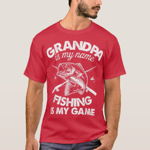 Mens Grandpa Fishing Grandpa is My Name Fishing i T-Shirt