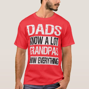 Mens Grandpa Knows Everything Dad Funny Fathers Da T-Shirt