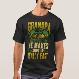 Mens Grandpa Knows Everything Father Father's Day T-Shirt